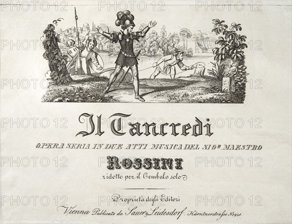 Frontispice du livret de "Tancredi" de Rossini