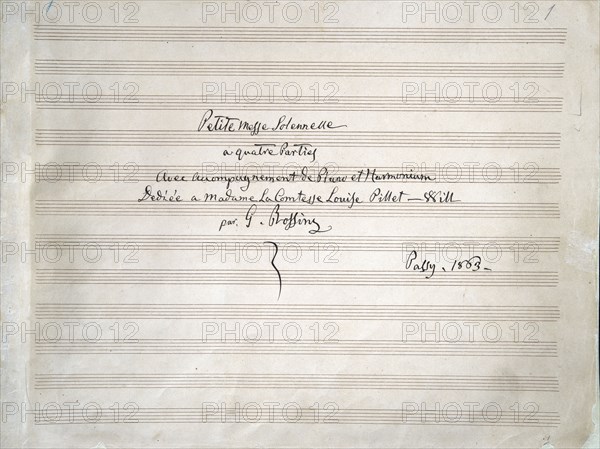 Partition de la "Petite messe solennelle" de Rossini