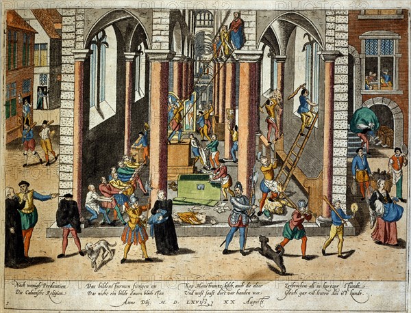 Hogenberg, La fureur iconoclaste le 20 août 1566