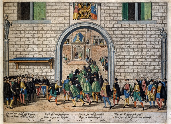 Hogenberg, Petition for the freedom of religion, 1566