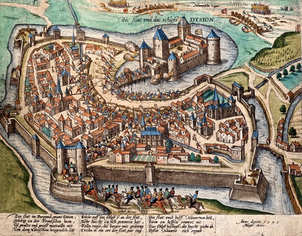 Hogenberg, Prise de Dijon par le roi de France Henri IV, en mai 1595