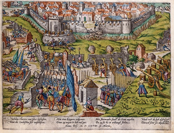 Hogenberg, Le Siège de Chartres, février-mars 1568