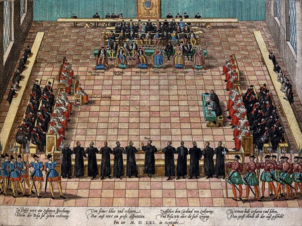 Hogenberg, Le Colloque de Poissy, septembre 1561