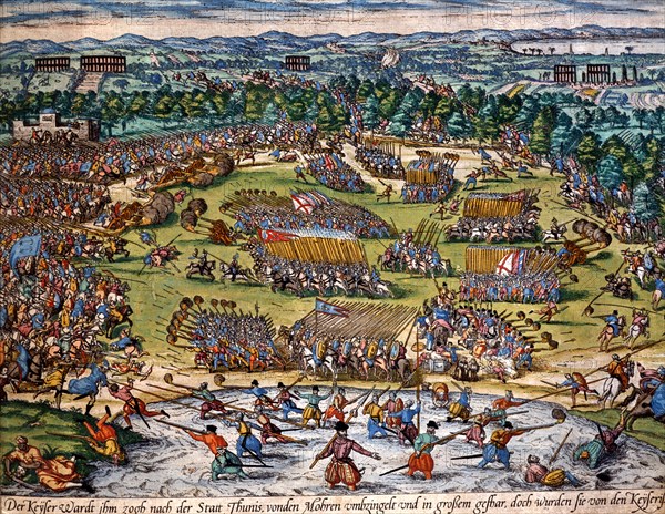 Hogenberg, Campagne militaire de Charles Quint pour la conquête de Tunis, en 1535