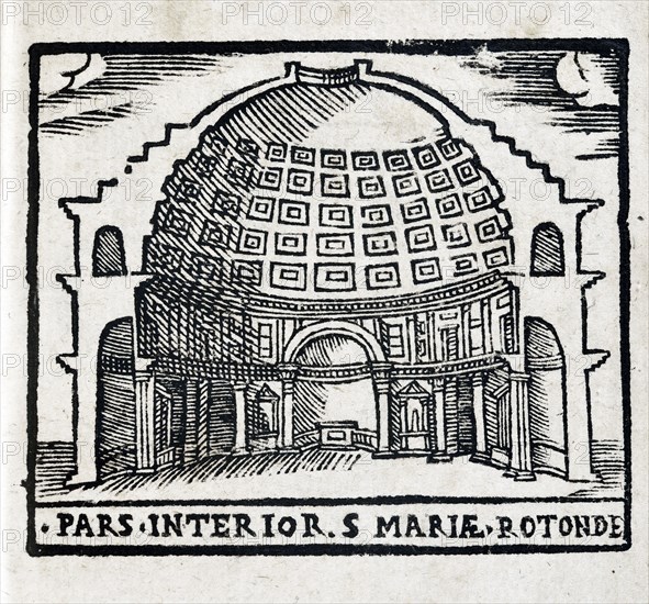 Pars. Interior S. Mariae Rotonde : Vue en coupe du Panthéon de Rome