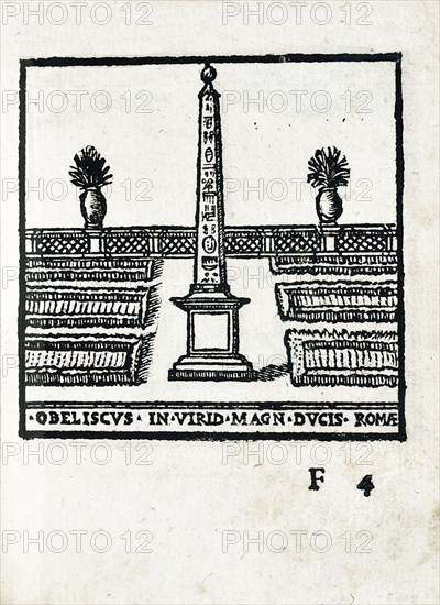 Obeliscus in virid Magn. Ducis Romae : Obélisque d'Antinoüs à Rome