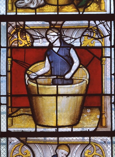 Vitrail des drapiers, Collégiale Notre-Dame à Semur-en-Auxois