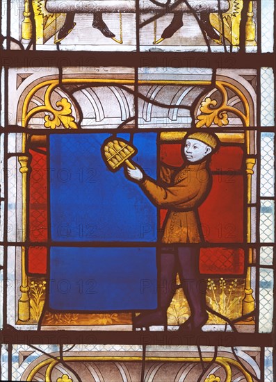 Vitrail des drapiers, Collégiale Notre-Dame à Semur-en-Auxois