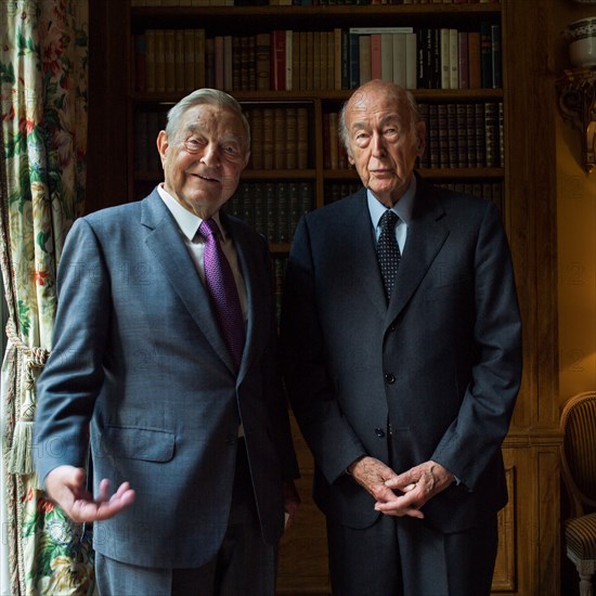 George Soros et Valéry Giscard d'Estaing