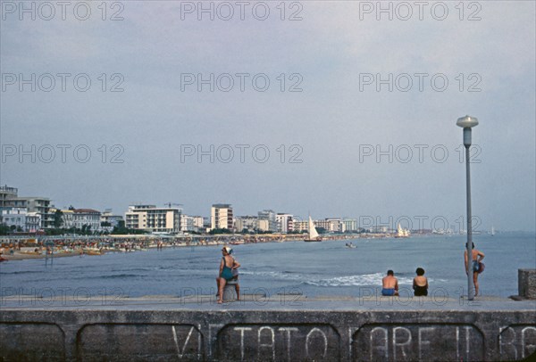 Vue sur la mer Adriatique depuis Rimini