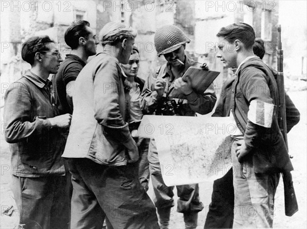 Second French Armored Division in Barenton (France) summer 1944.