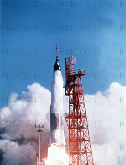 Launching of Mercury spacecraft