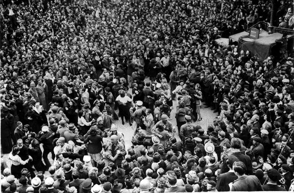 Bastille Day celebrations in Cherbourg (France) July 14, 1944