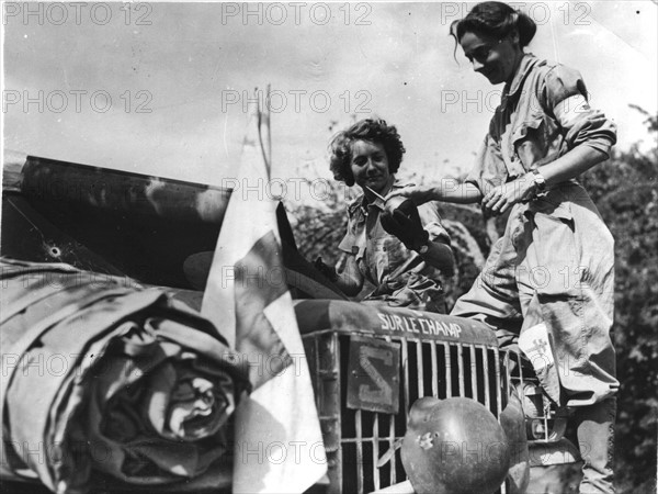 French Ambulance drivers in France (France) August 1944