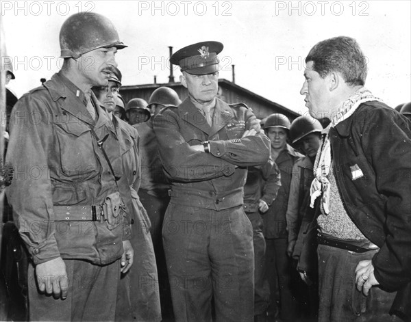 General Eisenhower tours a Concentration camp in Ohrdruf (Germany) April 1945