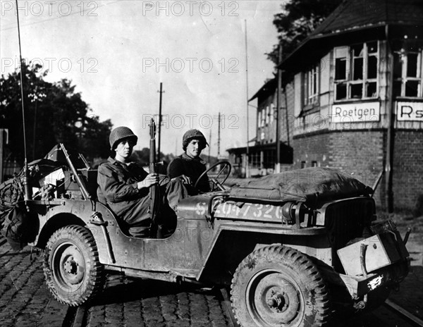 Les Américains passent la Ligne Sigfried dans la région de Roetgen (Allemagne) 14 septembre 1944