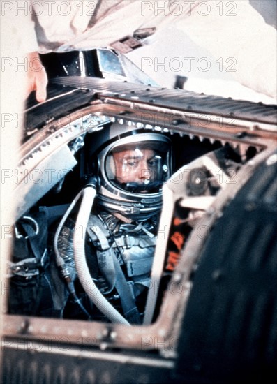 Ast. Alan B. Shepard in Mercury ship (May 5, 1961)