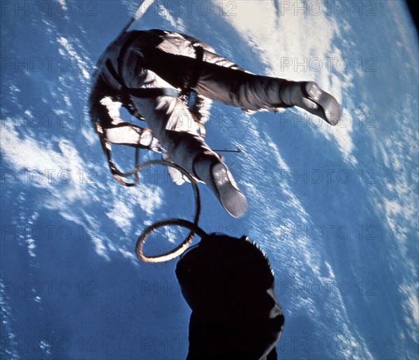 Astronaut Edward H. White II during E.V.A (Gemini IV)  June 3, 1965