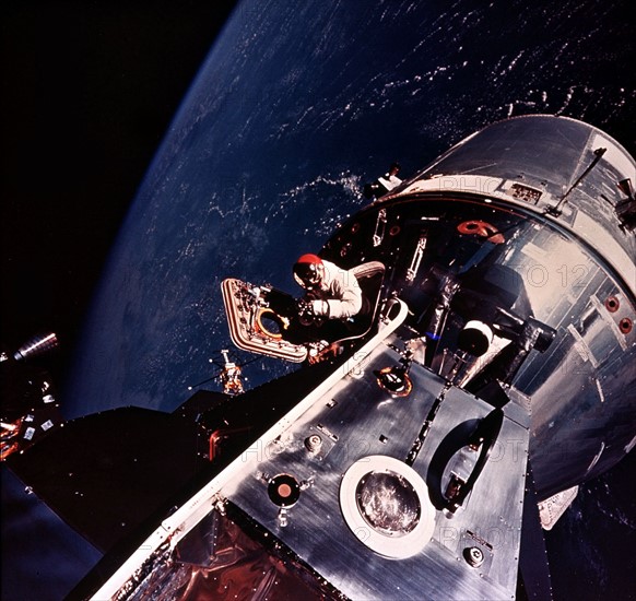 Apollo 9 astronaut David Scott  during E.V.A. (March 6, 1969)