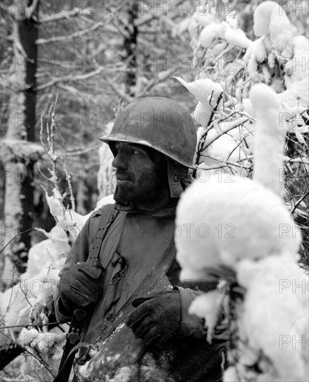 Un sergent de l'U.S. Army en Belgique.
(10 janvier 1945)