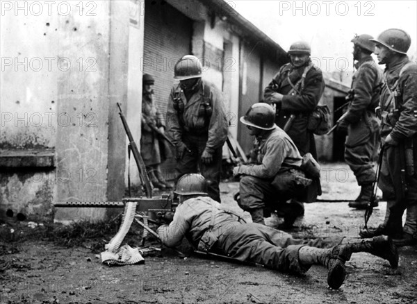 1st French Army battles Germans near Belfort (France) Autumn 1944.