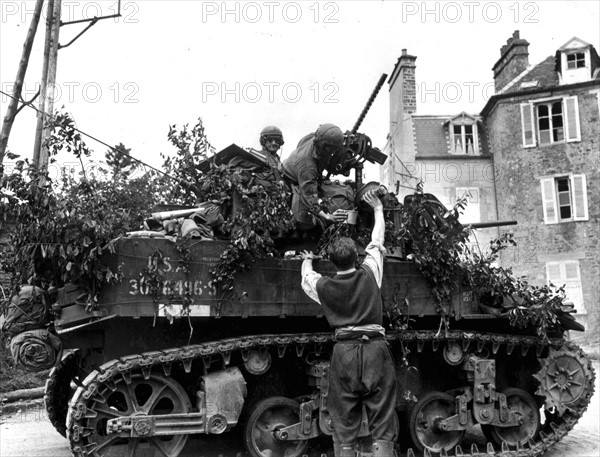 Wine for U.S soldiers in Coutances (France) July 29,1944