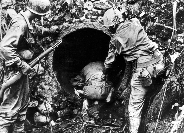 Concrete hideout on Leyte (Philippines), 1945