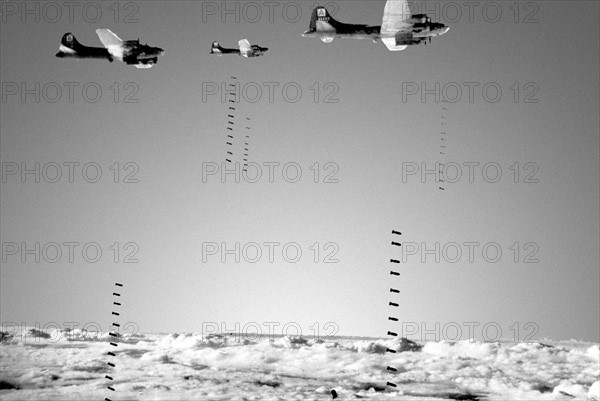 B-17 Flying Fortress during an attack on Emden (Germany) October 2,1943