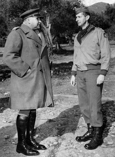 British and U.S. Generals meet on Italian front (March 3,1944)