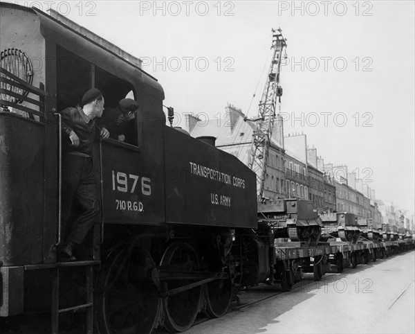 American equipment for French Army arrives in Cherbourg, March 10,1945