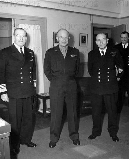 Allied leaders meet at Reims, March 15, 1945