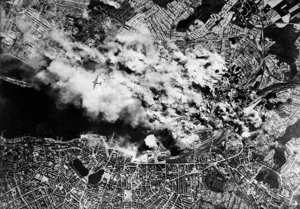 B-24 Liberators over Kiel (Germany).