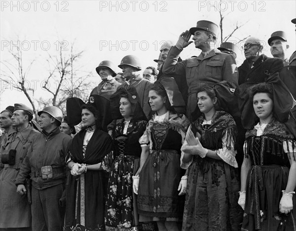 French General  de Lattre de Tassigny in Colmar  February 8, 1945