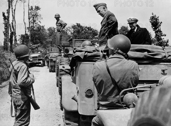 U.S. General Marshall visits France, June 12, 1944