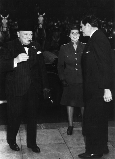 Prime Minister Churchill calls on Ambassador Winant in London, May 9, 1945
