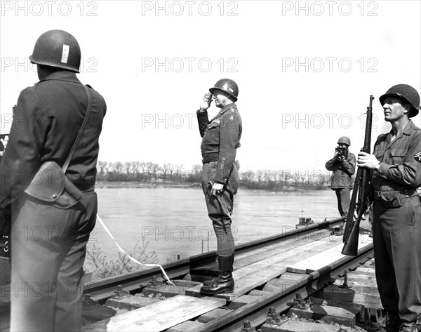 The Franklin Roosevelt Memorial bridge dedicated in Germany, April 15, 1945