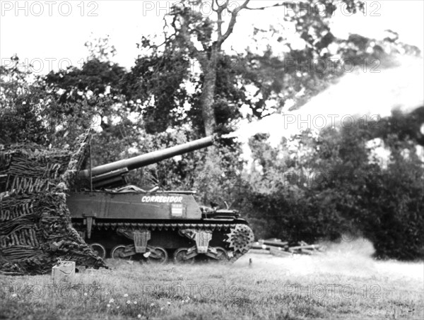 American tank gun in Normandy, July 1944