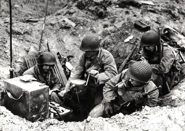 Allied shore fire control unit in France, early June 1944