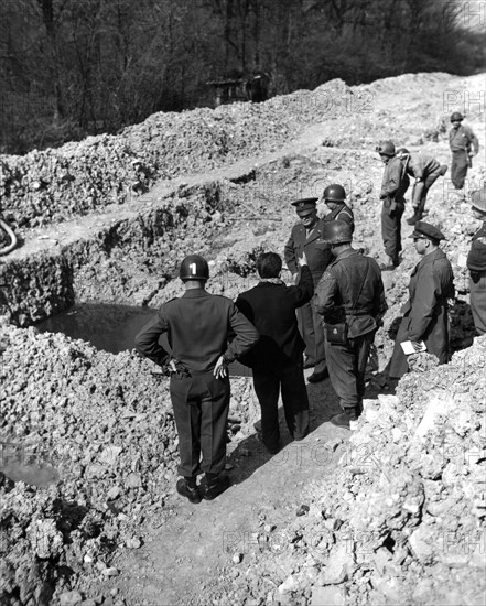 General Dwight D. Eisenhower visits the concentration camp at Gotha,  April 12, 1945