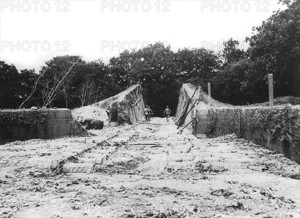 German flying bomb depot captured in Normandy,  summer 1944