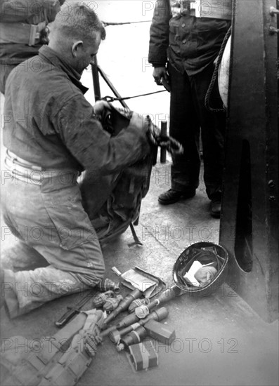 On the way to Normandy beaches (D-Day) June 6, 1944