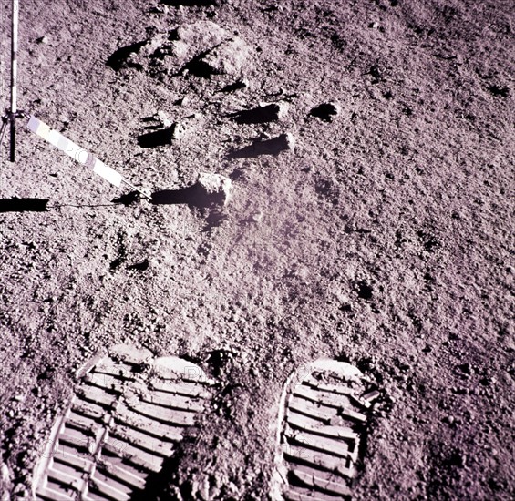 Footprints  on Moon (Apollo 15) July 30, 1971.