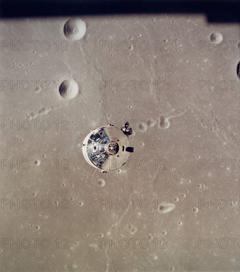 Apollo 11 Command Module from LEM (July 20, 1969).