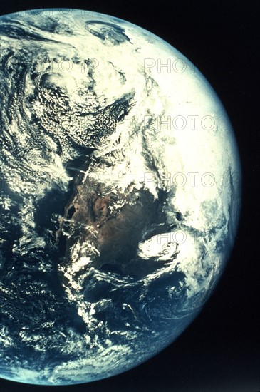 Apollo 16 view of Earth (April 16, 1972)