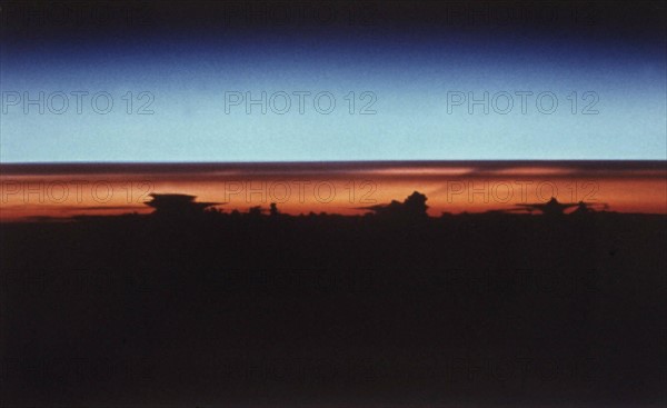 Sunset panorama from STS 43