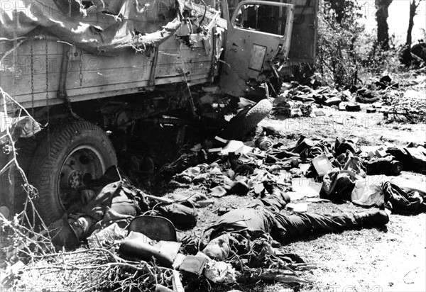 German convoy destroyed near Chambois (1944)