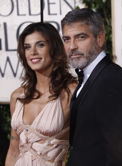 US actor George Clooney and his Italian girlfriend actress Elisabetta Canalis arrive for the 67th Golden Globe Awards in Los Angeles, USA, 17 January 2010. The Globes honor excellence in cinema and television. Photo: Hubert Boesl