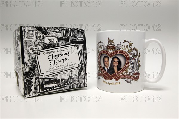 Mug à l'effigie du prince William et de Kate Middleton à l'occasion de leur mariage