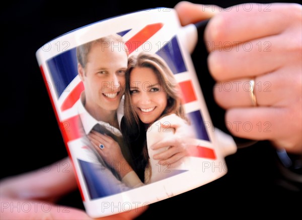 Mug à l'effigie du prince William et de Kate Middleton à l'occasion de leur mariage