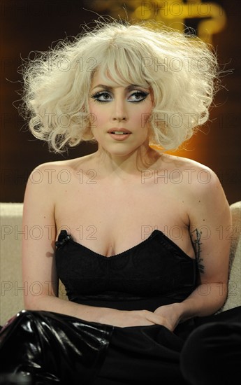 (dpa file) A file picture dating 07 November 2009 of US singer Lady Gaga in Brunswick, Germany. US entertainment stars like Lady Gaga, Usher, Justin Timberlake and the like keep their Twitter and Facebook silent until one million dollar are raised for 'Keep a Child Alive' on the occasion of World Aids Day. Photo: Jochen Luebke